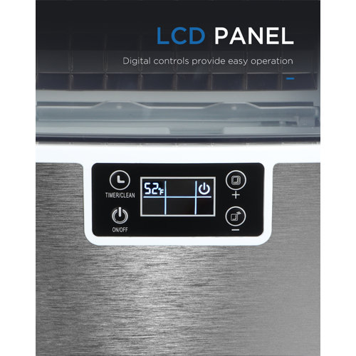 ADT 44 Lb. lb. Daily Production Cube Clear Ice Portable Ice Maker & Reviews Wayfair